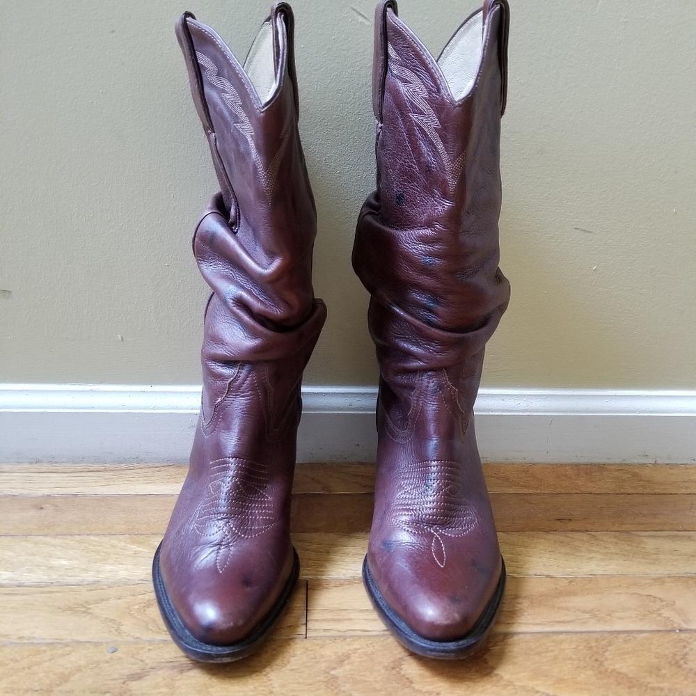 Brown Leather Cowboy Boots